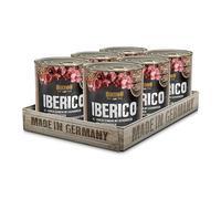 Belcando Boîte de qualité supérieure [6 x 800 g Iberico avec patates douces et pois chiches] | Nourriture humide pour chien | Nourriture complète de la boîte, taille : 6 x 800 g