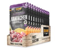 BELCANDO Sachets fraîcheurs [12x125g Lapin avec Millet et patate Douce] | Nourriture Humide pour Chiens | Nourriture Humide complète en Sachet Individuel
