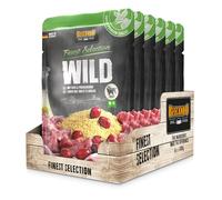 BELCANDO Sachets fraîcheurs [6x300g Gibier avec Millet et airelles] | Nourriture Humide pour Chiens | Nourriture Humide complète en Sachet Individuel