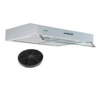 Beldeko Hotte casquette RIVAGE 60 cm – Blanc – 210 m3/h – 3 vitesses – LED – Évacuation/recyclage
