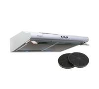 BELDEKO Hotte Casquette 60 cm Blanc 240 m3/h + 2 Filtres - Marque Française
