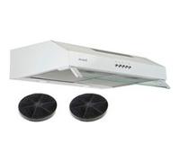Hotte Casquette 60 cm Blanche - Double moteur 203 Watts - 435 m³/h