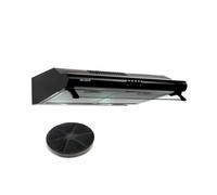 BELDEKO - Hotte Casquette/Visière 60 cm NOIR 210 m3/h - 100 Watts - Filtre inclus