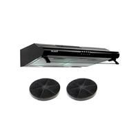 BELDEKO Hotte Casquette 60 cm Noir 240 m3/h + 2 Filtres - Marque Française