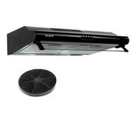 beldeko - hotte casquette / visière 60 cm noir 240 m3/h - 100 watts - filtre inclus noir G