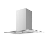 BELDEKO - Hotte îlot aspirante 90 cm INOX - Minuteur - Débit 556 m3/h - 3 vitesses - LUDIA 90 XS