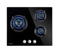 BELDEKO - Plaque de cuisson 3 ZONES VERRE NOIR - GAZ BOUTEILLE