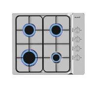 BELDEKO - Plaque de cuisson gaz 4 feux Inox - 7500W - gaz de ville et bouteille - Encastrable
