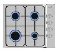 BELDEKO - Plaque de cuisson gaz 4 feux Inox - 7500W - gaz de ville et bouteille - Encastrable
