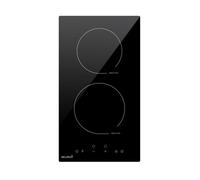 Beldeko Plaque à induction Domino encastrable 2 feux 3600W 2 boosters Minuteur Touches tactiles