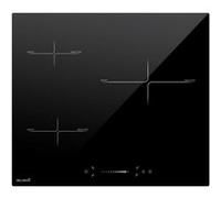 Beldeko Plaque induction encastrable 3 foyers – 7200 W, booster, commande slider intuitive