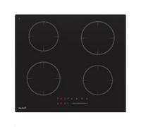 BELDEKO Plaque Induction Encastrable 60 cm - 4 Zones 7000W - Verre Noir Mat Antirayure - 4 Boosters - Slider - Minuterie