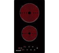 BELDEKO - Plaque Vitrocéramique 2 foyers 3000W - Extra plate - Minuteur, commande tactile