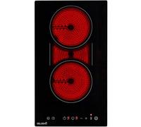 BELDEKO Plaque Vitrocéramique 2 Zones Flex Encastrable 3400W - Liaison des Foyers pour Grandes Casseroles - Extra Fine