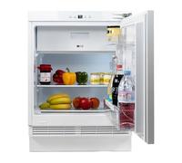 BELDEKO Réfrigérateur encastrable sous plan 121 L - Classe E - affichage température LED - bac à légumes + congélateur intégré - kit pantographe inclus - ventilation frontale