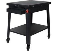 Table à roulettes extérieur BELDEKO ALBERT - acier thermolaqué haute température - plateau supérieur 60×80 cm - roulettes frein Ø 9 cm - accessoire pour four à pizza ou barbecue - marque française