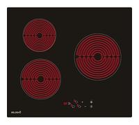 BELDEKO - Table de cuisson Vitrocéramique 3 foyers - Encastrable, Minuteur multi-zones Seulement 4,6 cm d'Épaisseur