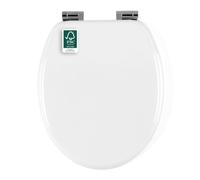 Beldray abattant WC en bois, fermeture douce, blanc