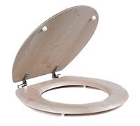 Beldray Abattant WC en Bois MDF, Siège et Couvercle de Toilette Universel en Bois avec Effet Chêne Blanc, Installation et Nettoyage Faciles, Convient à la Plupart des Toilettes de Taille Standard