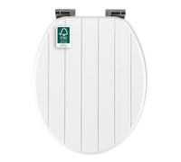 Beldray abattant WC rainuré, fermeture douce, blanc