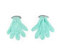 Beldray Antibac Set de Gants à épousseter - Lot de 2 Gants en Microfibre, Chiffons Antibactériens Traitement antibactérien, Poignet Élastiqué, Anti-Rayures, Taille Unique, Menthe