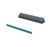 Beldray Corde à Linge rétractable 20 m - Séchoir Mural pour intérieur et extérieur, système Double Ligne 5 x 4 m, 20 m d’étendage, mécanisme Push and Lock, se rétracte pour Un Rangement Facile