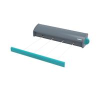 Beldray Corde à Linge Rétractable de 16 mètres - Utilisation Intérieure et Extérieure, Fixation Murale, 16 m d’Espace de Séchage, Système Push & Lock, Se rétracte pour Un Rangement Facile