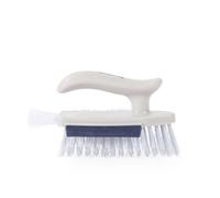 Beldray Deep Clean Bathroom Buddy Brosse de récurage avec raclette | Outil 4-en-1, poils en V multi-angles, pour joints et interstices, manche ergonomique, baignoires, lavabos, sols, angles