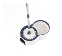 Beldray Deep Clean Spin Mop & Bucket - 2 têtes de Balai en Microfibre Super absorbantes, Seau à pédale de 5,4 l, Protection Anti-éclaboussures pour éviter la pulvérisation, essorage Rapide à 360° et