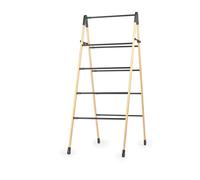 Beldray Étendoir à Linge échelle 4 Niveaux, Extensible 3,4-6,1 m | Cadre en bambou, barres acier, 10 kg max., design échelle pliable à plat, léger, séchage intérieur, rangement compact