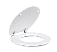 Beldray LA032355 Abattant WC, Siège et Couvercle de Toilette en Bois MDF, 360 x 418 mm, Installation et Nettoyage Faciles, Charnières en Alliage de Zinc, Blanc