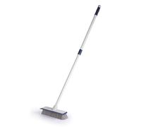 Beldray LA034009FEU7 Deep Clean 2 en 1 Brosse de Balayage - Raclette intégrée, Poils durables Anti-Rayures, poignée Extensible, Pare-Chocs en Caoutchouc pour Les planchers Textures et coulis