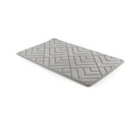 Beldray LA084699GRYUFEU7 AntiBac Tapis de Salle de Bain Antibactérien en Mousse à Mémoire de Forme Brodé, Tapis de Douche avec Base Antidérapante, Lavable en Machine, Couche Supérieure Douce, Gris