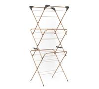 Beldray LA089397GRYU7 150 Years Elegant Séchoir à Linge Pliant, 3 Niveaux, Étendoir à Linge Pliable avec 4 Crochets Latérales Idéales pour Les Cintres, Espace de Séchage de 15 m, Édition Cuivre