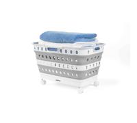 Beldray panier à linge pliable à roulettes, 43 L | Se replie à plat, poignées transport, structure plastique, facile à nettoyer, env. 60 x 40,5 x 35,5 cm ouvert