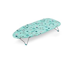 Beldray Petite Planche à Repasser De Table 73x31cm, Motif Accessoire de Couture, Housse 100% Coton pour un Pressage Lisse, Modèle Léger avec Pieds Pliables, Rangement Facile Dans Les Petits Espaces,