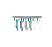 Beldray Porte-Chaussettes à 12 Pinces - Cintre à Pinces pour Chaussettes, pour Corde à Linge et étendoirs, intérieur et extérieur, 67 cm, optimisez l’Espace de séchage, 12 Pinces