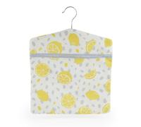 Beldray Sac pour Pinces à Linge Motif Citron, Grande Capacité, Rangement 100 Pinces avec Crochet de Suspension, Sac à Épingles pour Intérieur/Extérieur, Rangement Facile pour Étendoir