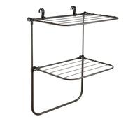 Beldray Séchoir à Vêtements 2 en 1 - Suspendre sur Radiateur, Étendoir sur Porte, Étagères Réglables, Gain de Place, Repliable à Plat, Capacité de 8 kg, Espace de Séchage de 4,2 m