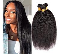Bele Cheveux humains tissage Yaki droit 3 faisceaux 14 16 18 pouces d'origine brésilienne 12A extensions capillaires texturées droites 100% cheveux humains vierges non traités couleur naturelle