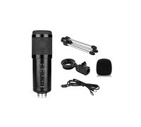 Belear BL-CLV Kit de microphone à condensateur USB professionnel en métal lourd avec trépied pour filtre pop et connecteur mobile, bouton écho/volume/mute, idéal pour la diffusion, l'enregistrement