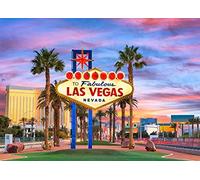 BELECO 2.1x1.5mToile de Fond en Tissu Las Vegas Bienvenue au Fabuleux Panneau de Las Vegas Nevada pour Photographie, décorations de fête à thème de Casino de Las Vegas, Fond d'anniversaire