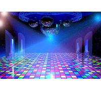 BELECO 3x2.5mToile de Fond en Tissu pour fête Disco,Vintage des années 70,80,90,Boule Disco,scène, boîte de Nuit, Musique néon, Anniversaire,Toile de Fond Let's Glow Crazy,Accessoires de Studio