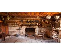 BELECO 6x3m Fond de Cuisine de Campagne, Tissu de Style Occidental, Vieille Maison en Bois, arrière-Plan intérieur de Cuisine, Ferme Rurale, arrière-Plan de Cuisine, Accessoires Photo