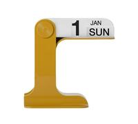 Beleda Flip Perpetual Calendar, Desk Calendar 2025-2026 for Daily Office Home Decor Desktop Ornament Desk Accessories Home Office Decor Monthly Weekly Daily Desktop Perpetual Calendar (Yellow)