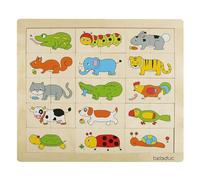 Beleduc - 11006 - Puzzle en Bois - Match Et Mix - Animaux