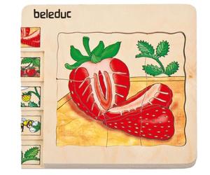 Beleduc - 17040 - Puzzle À Superposition En Bois - Fraise - 30 Pièces