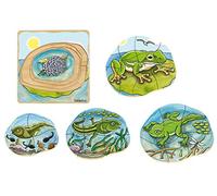 Beleduc - 17053 - Puzzle À Superposition En Bois - Grenouille - 28 Pièces