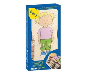Beleduc - 17128 - Puzzle À Superposition En Bois - Ton Corps Fille - 28 Pièces
