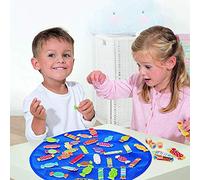 Beleduc Jeu Trouvez les Bonbons - Enfant 4 Ans et Plus - 41 Bonbons en Bois, 3 Dés de Couleur - 1 à 8 Joueurs - Tapis Jeu Éducatif pour la Reflexion, la Mémoire et la Réactivité - 3 Variantes de Jeu
